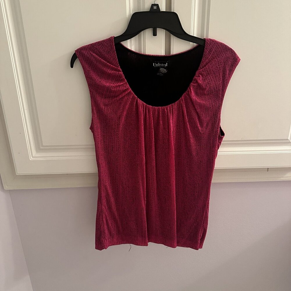 Unlisted Pink‎ Sleeveless Scoop Neck Blouse Size L | Casual Chic Top